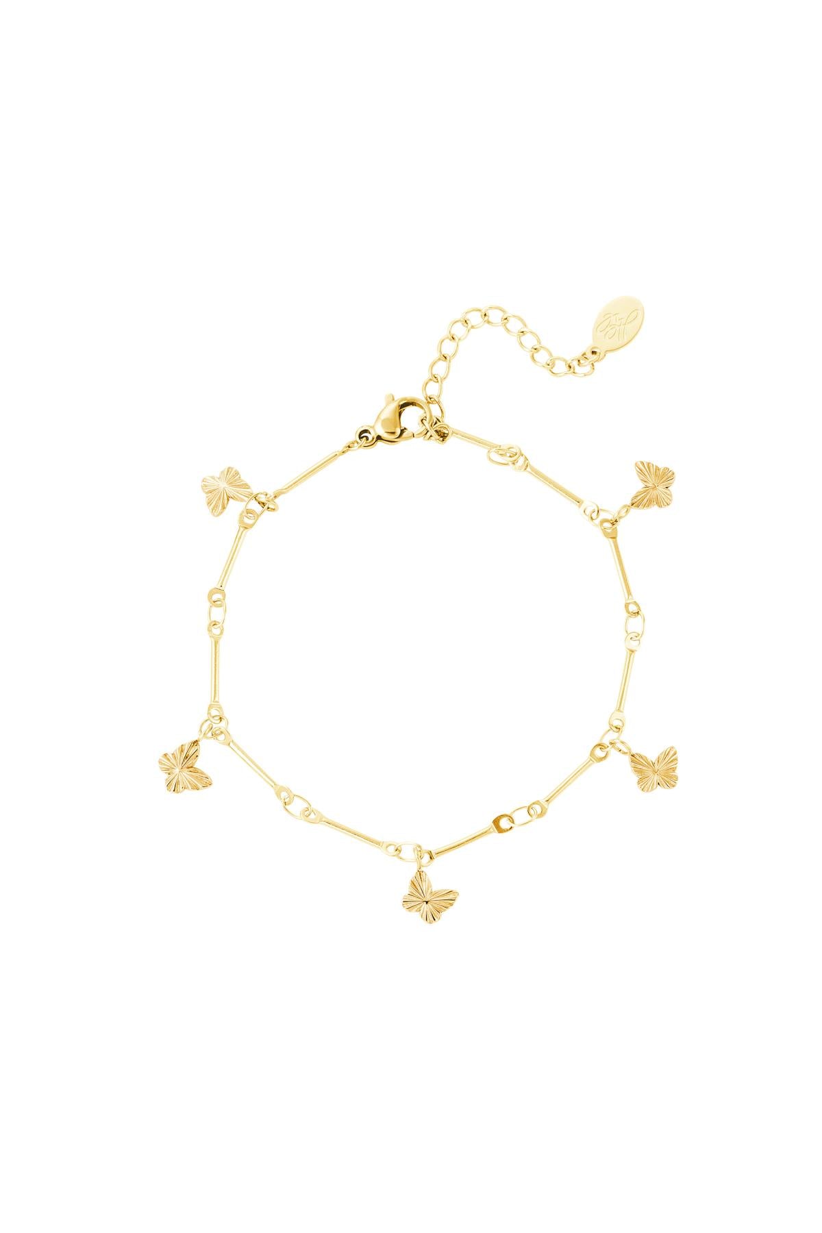 Bedelarmband vlinder