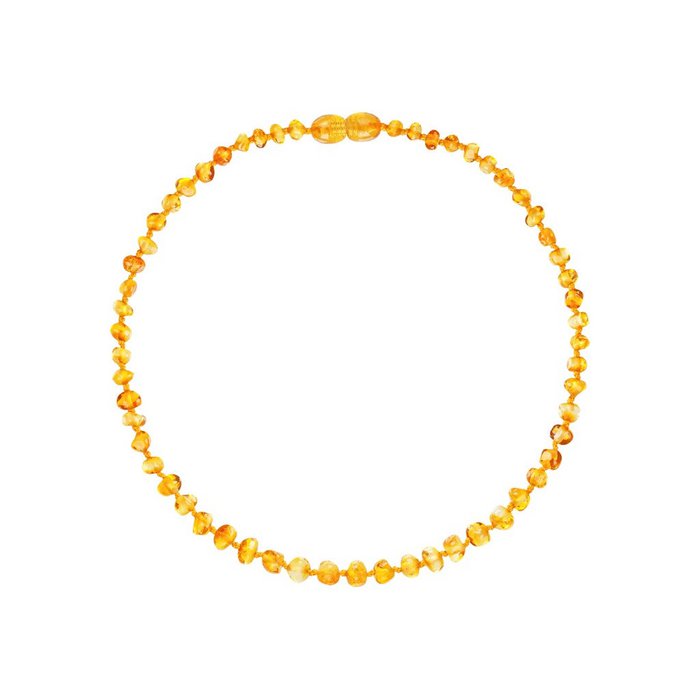 Barnsteen ketting kind - honey - 32 cm