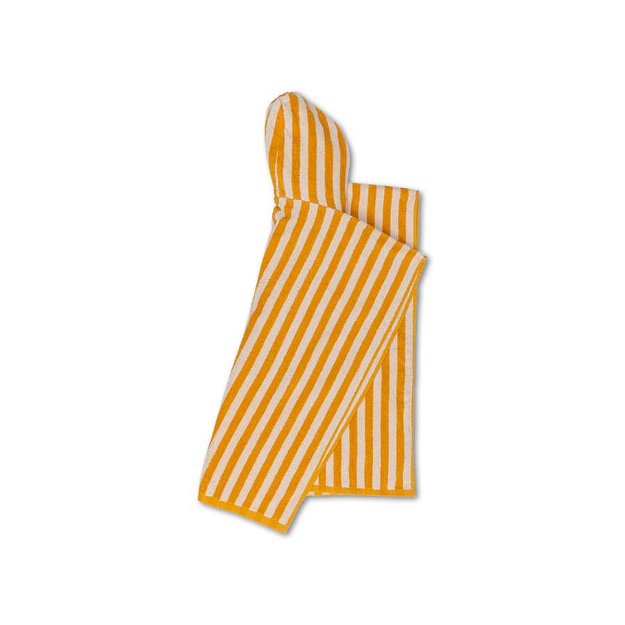 Strandponcho Geel/Wit Gestreept 65 x 65 cm