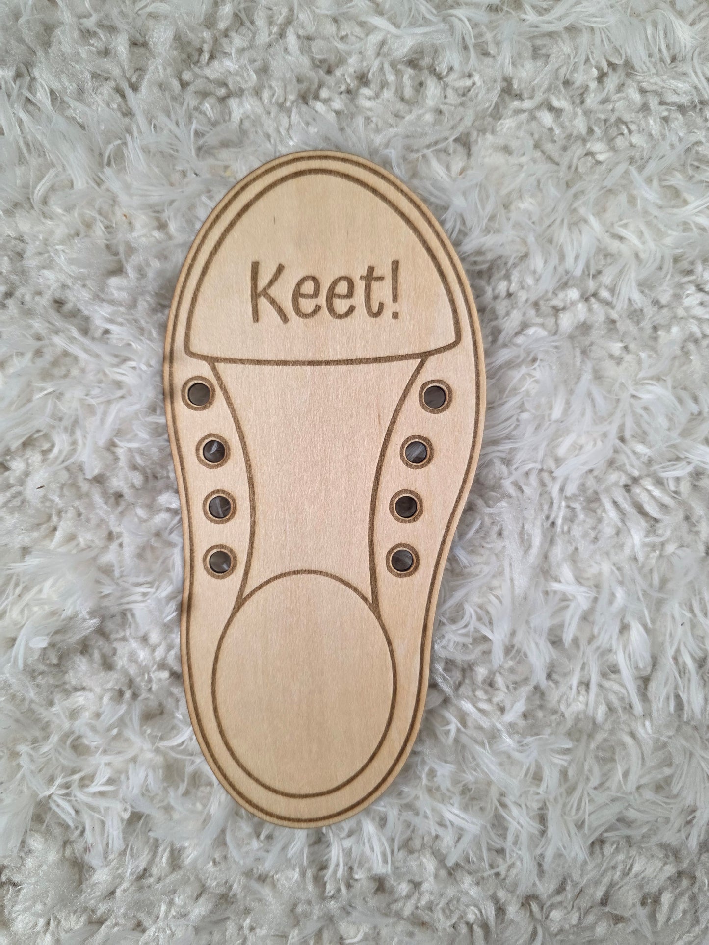 Leer-strikken schoentje