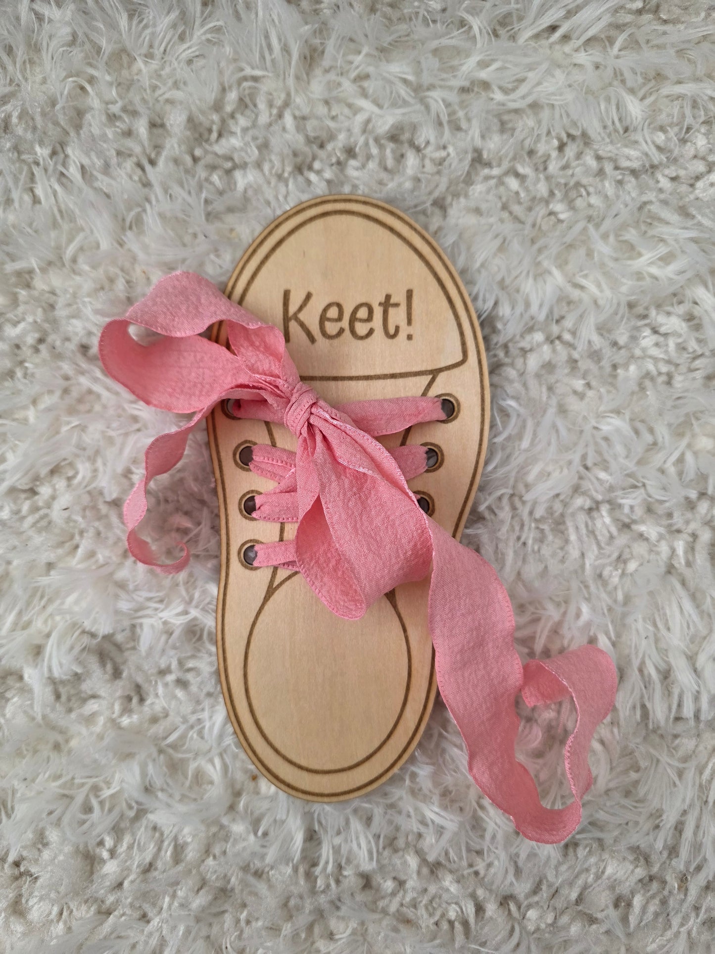 Leer-strikken schoentje