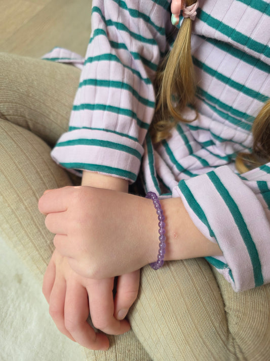 Kinderarmband Amethist - rust, ontspanning en wijsheid